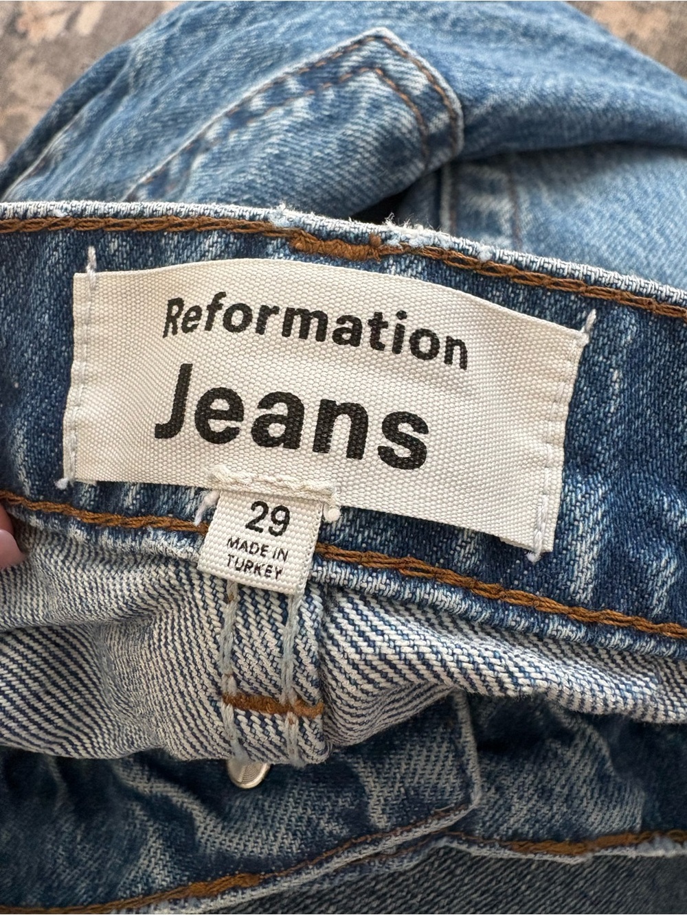 Reformation Cynthia high waist straight leg Jean Colorado wash size 29 - Picture 6 of 6